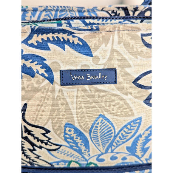 Vera Bradley Northern Lights Lighten Up Expandable Travel Tote Carry All Blue - Picture 2 of 15